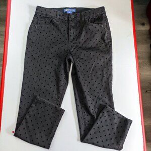 Democracy Ab'Solution leans grey with black polka dot women's size 6